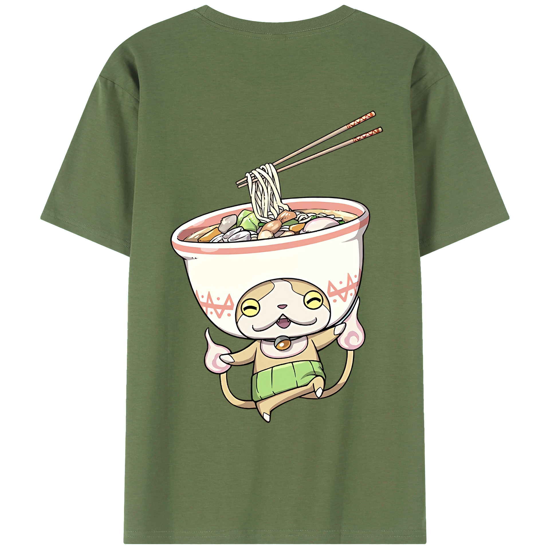 （画像用） 妖怪ウォッチ Yo-kai Watch 綿100％ メンズ半袖Tシャツ（バックプリント） 通気性